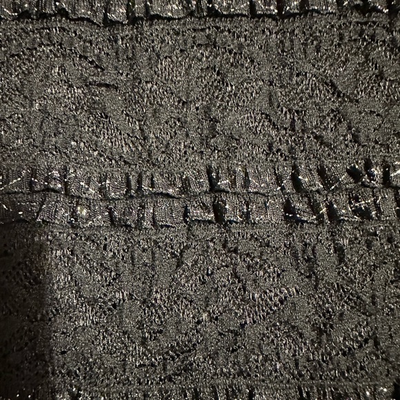 Guess Mini Dress with silver stitching and lace overlay Sz 8 Whimsigoth grunge - Picture 6 of 12